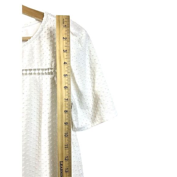 Anthropologie W5 Puff Sleeve Textured Top White EUC Sz Small / boho / - Picture 8 of 8